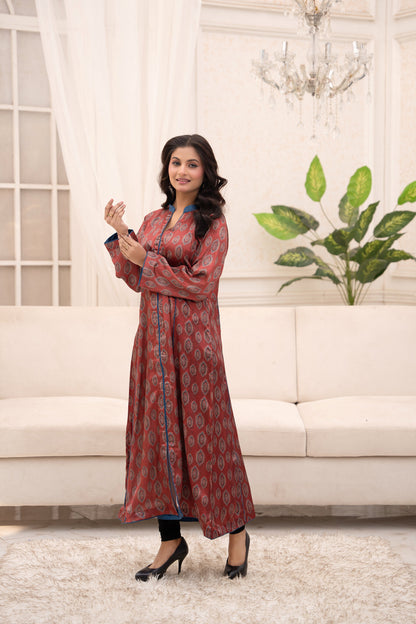 Rustwood Maxi – Printed Silk Suit