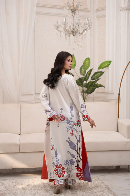 Ivory Tulip – Printed Silk Maxi Dress
