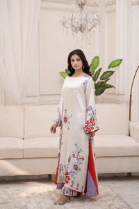 Ivory Tulip – Printed Silk Maxi Dress